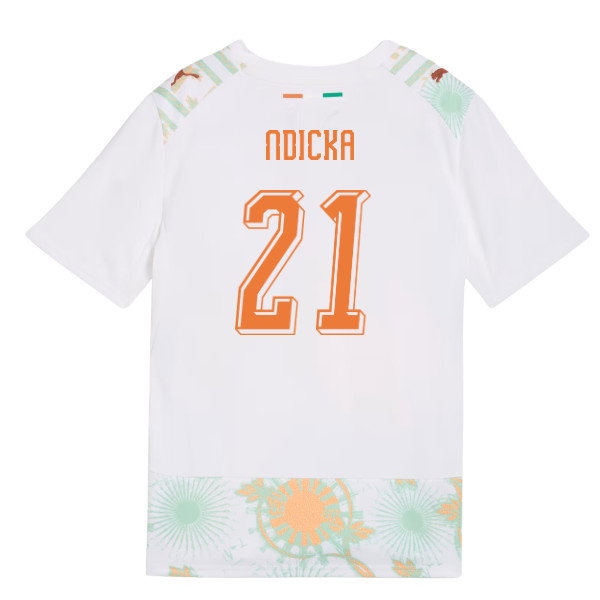 2026-2027 Ivory Coast Away Shirt (Kids) (Ndicka 21)-SoccerKits Hub | Buy Soccer Jerseys Online